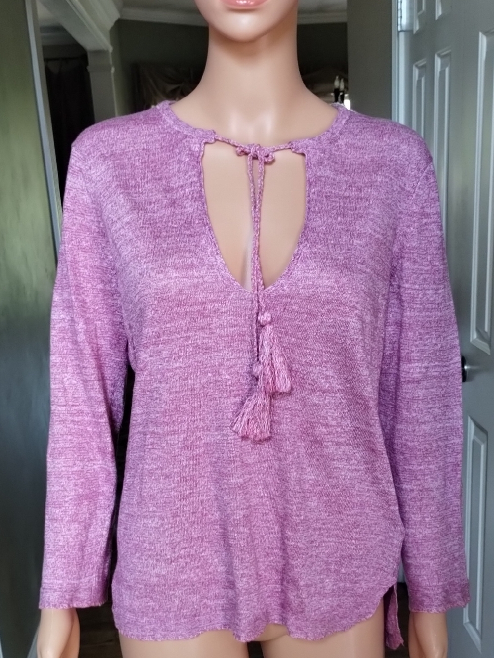 Zadig & Volitaire Pink Tie-Front Knit Top